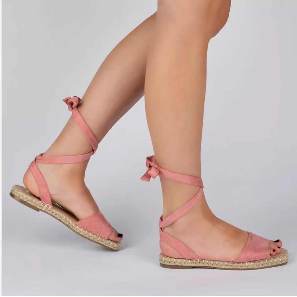Journee Emelie Espadrille Sandal Rose Color Size 7 New in Box